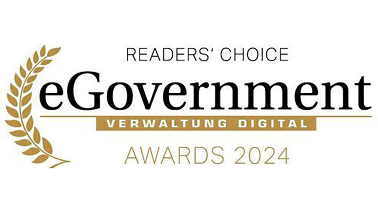 Logo des eGovernment Readers' Choice Award 2024
