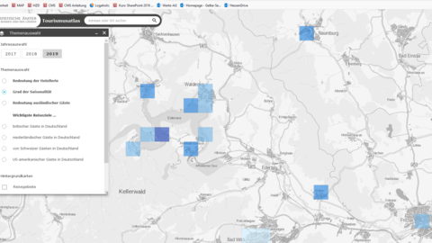 Screenshot des Edersees aus dem Tourismusatlas