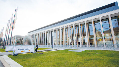 JB_2021_Januar_Impfzentrum Blick auf das Impfzentrum im Wiesbadener Kongress Center
