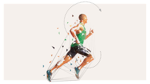 Schwerpunkt von Ausgabe 3-22 des HZD-Kundenmagazins INFORM: Agilität in der Verwaltungsdigitalisierung Illustration von Sprinter im grünen Trikot und darüber gelegten Pfeilen zur Verdeutlichung der Agilität