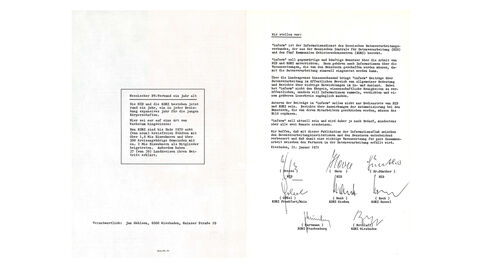 Informativ seit 1971: Seite 1-2 der Erstausgabe des HZD-Kundenmagazins INFORM Seiten 1 und 2 der INFORM Erstausgabe 1-71