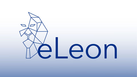 Maßgeschneidertes Lernen für Landesbedienstete – mit der HZD-Lernplattform eLeon  Logo der HZD-Plattform mit blauem Schriftzug eLeon und stilisierter Hessenkarte