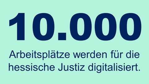 Zahl des Monats Juni: 10.000 Arbeitsplätze in der hessischen Justiz